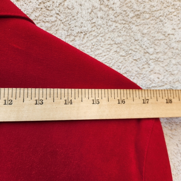 TALBOTS Women's Blouse Extra Large Red Long Sleeve Stretch Lined Top - Picture 7 of 10